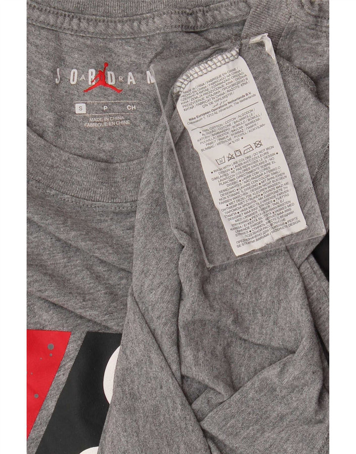 T-shirt grafica da uomo Jordan Top piccola in cotone grigio
