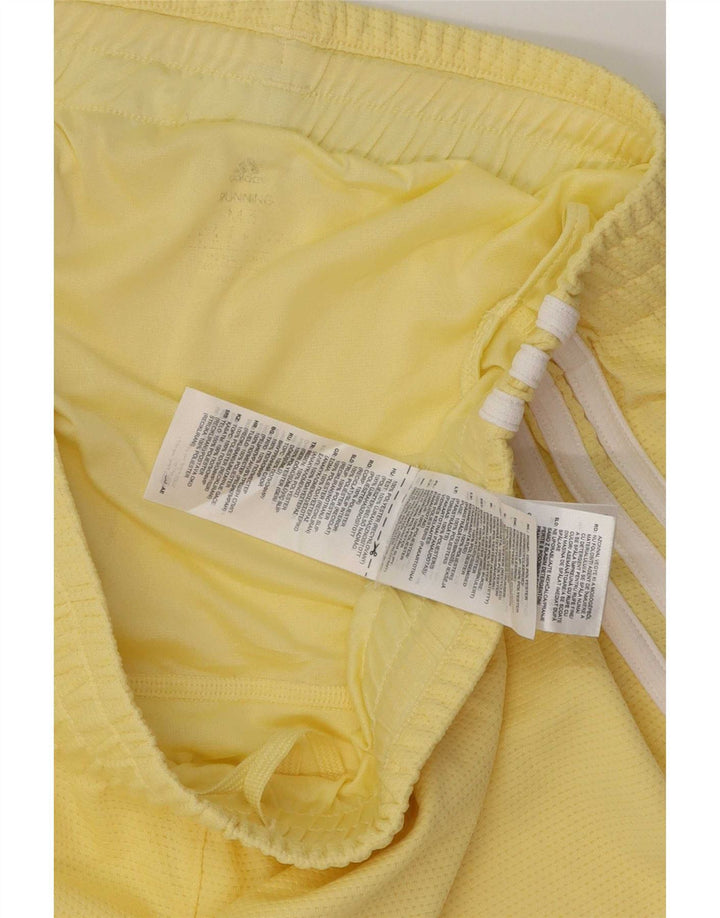 Pantaloncini sportivi Adidas da donna UK 12 poliestere giallo medio