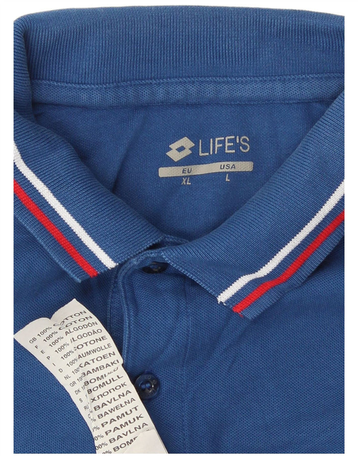 Polo Uomo Lotto Large in Cotone Blu