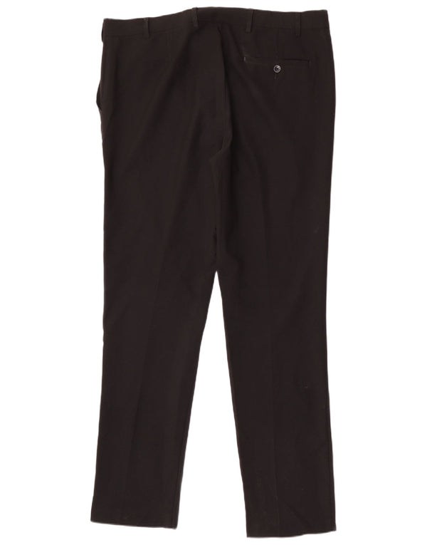 Pantaloni chino slim da uomo Marks & Spencer W38 L33 poliestere nero