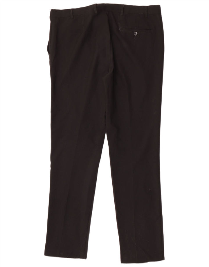 Pantaloni chino slim da uomo Marks & Spencer W38 L33 poliestere nero