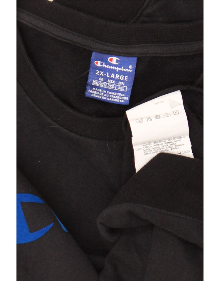 Felpa grafica da uomo Champion Felpa 2XL Cotone nero