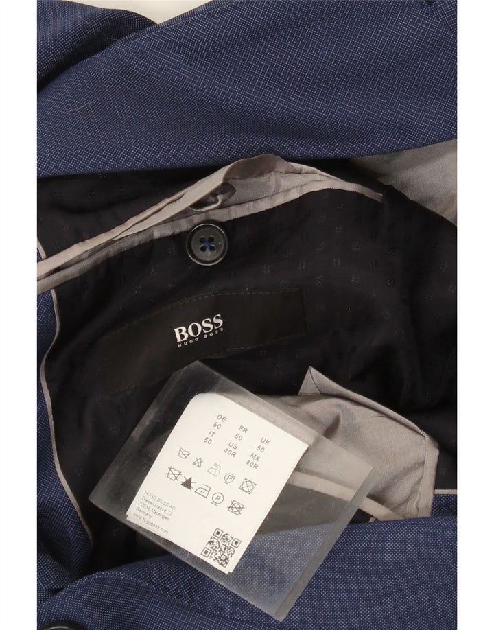 Giacca blazer da uomo a 2 bottoni HUGO BOSS EU 50 Large Blue Wool