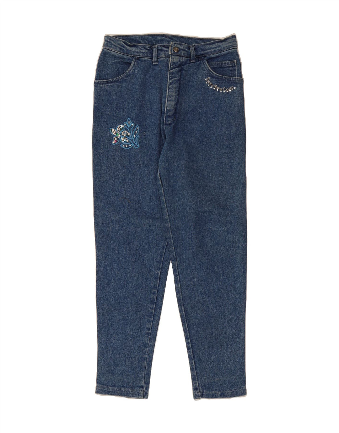 BIANCA MARIA CASELLI Womens Tapered Jeans IT 46 Large W30 L27 Blue Vintage Bianca Maria Caselli and Second-Hand Bianca Maria Caselli from Messina Hembry 