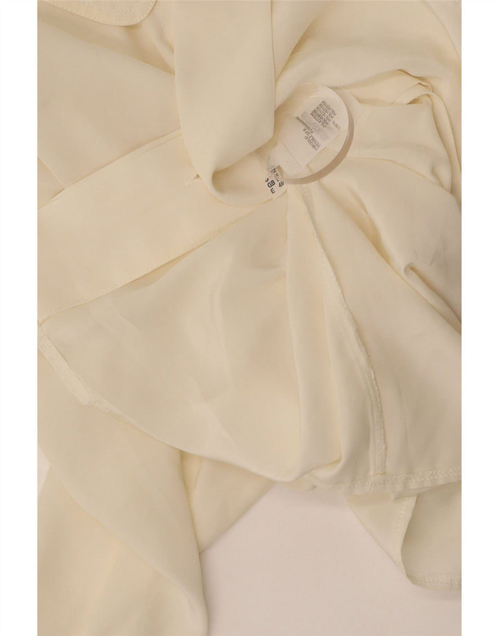 VINTAGE Womens Shirt Blouse UK 18 XL Off White Polyester Vintage Vintage and Second-Hand Vintage from Messina Hembry 