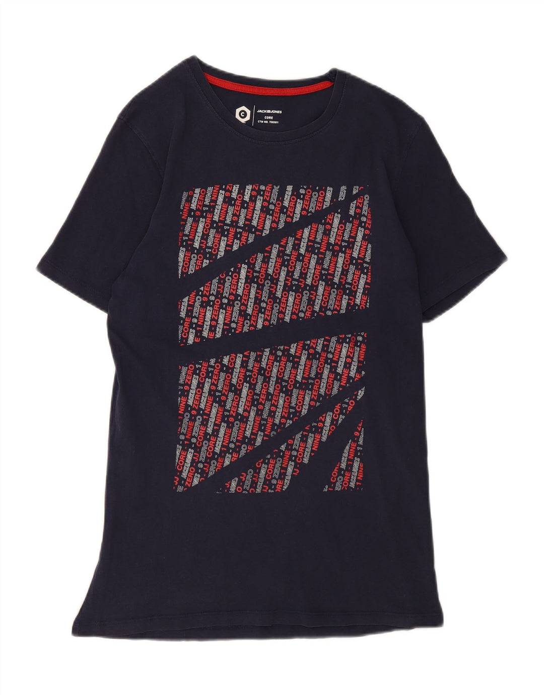 JACK & JONES Mens Graphic T-Shirt Top Large Navy Blue Vintage Jack & Jones and Second-Hand Jack & Jones from Messina Hembry 