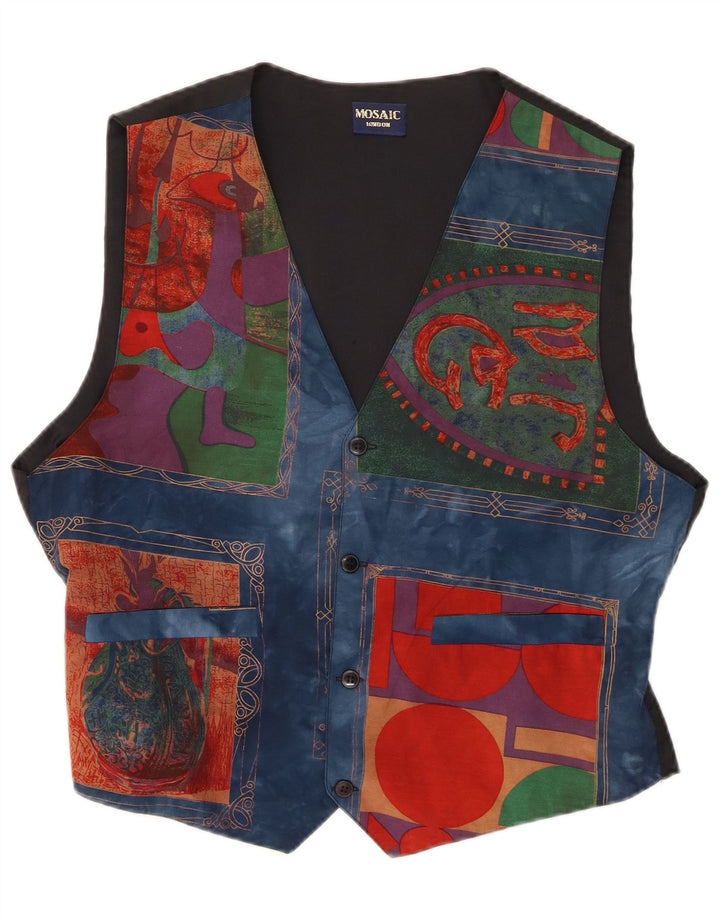 Gilet da uomo in mosaico grande patchwork multicolore