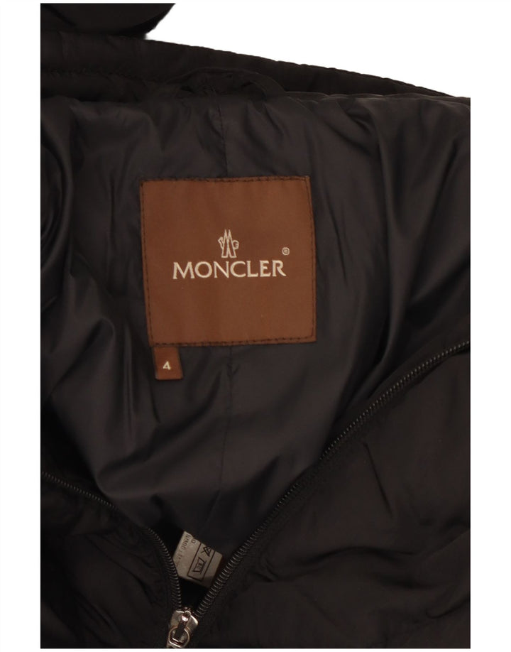 Cappotto imbottito da donna Moncler taglia 4 XL nero in poliammide