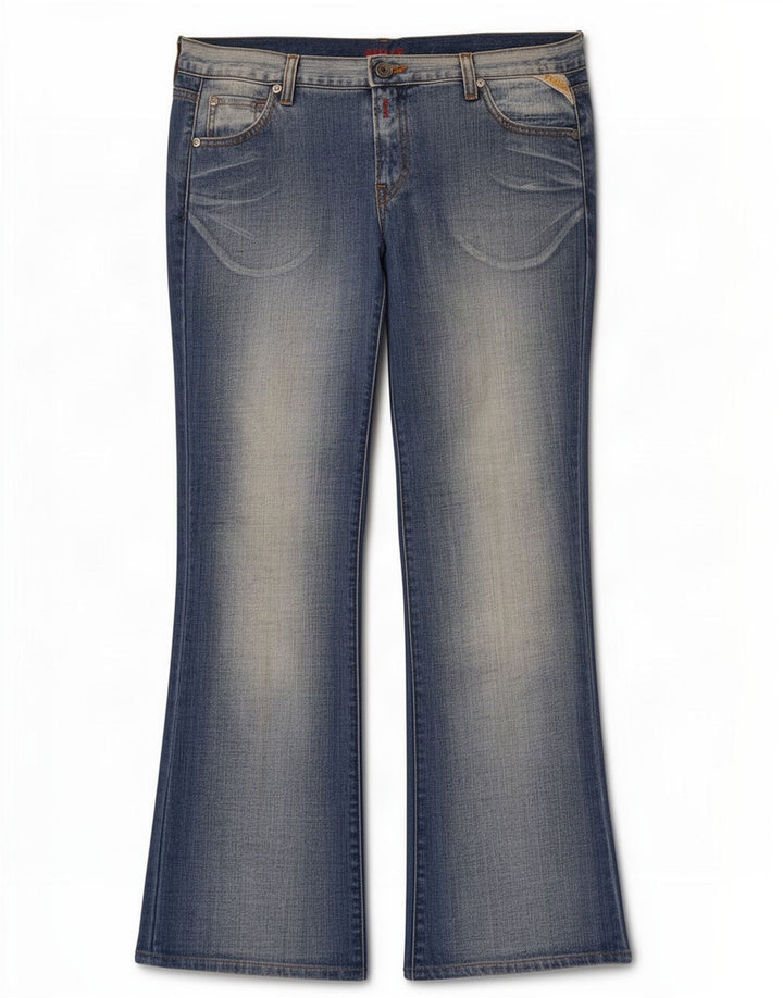 Jeans Bootcut da donna Replay W32 L30 cotone blu