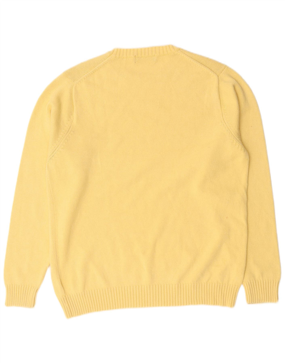 Maglione maglione girocollo da uomo Marks & Spencer blu Harbour giallo medio