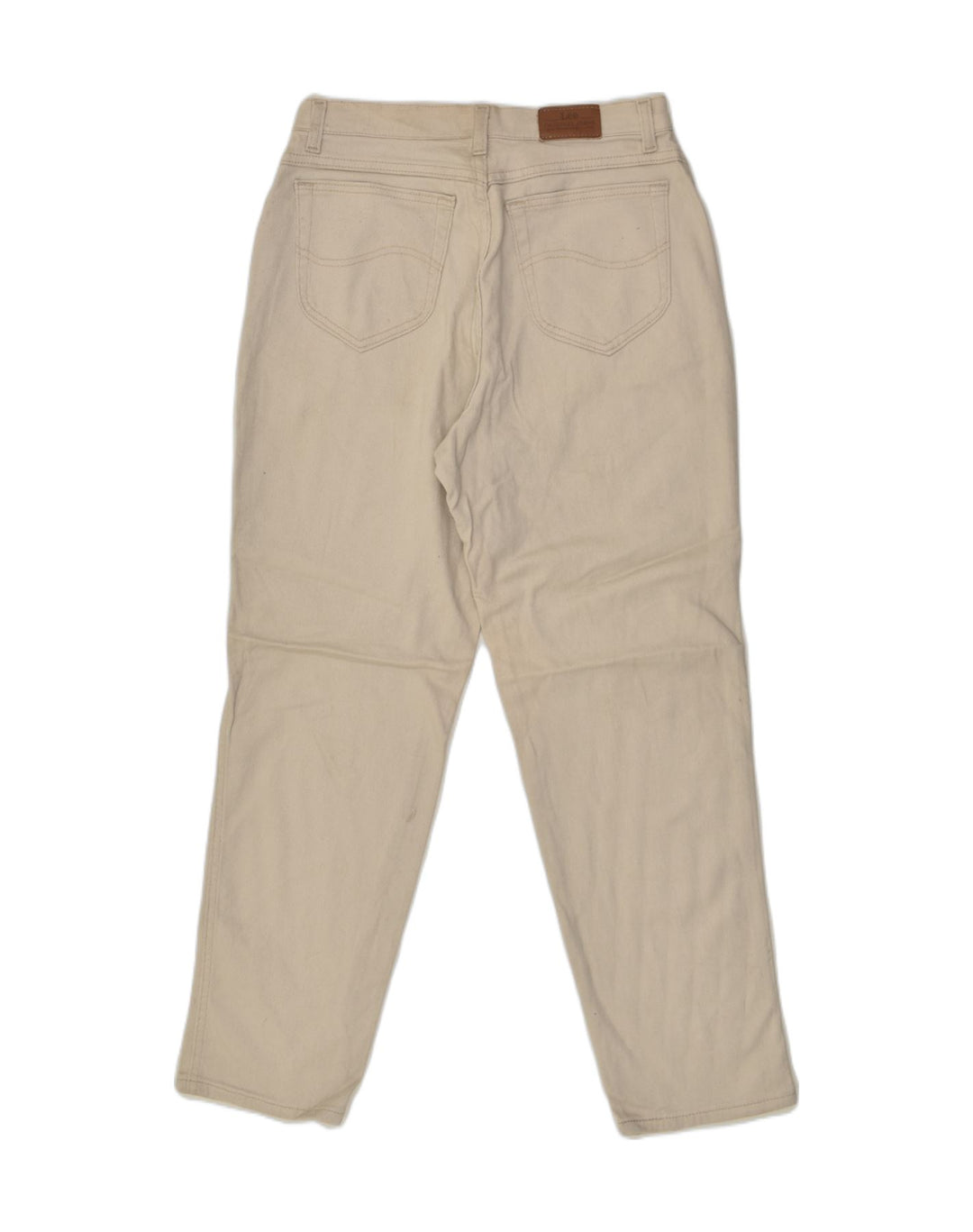 LEE Womens Tapered Jeans US 12 Large W30 L29 Beige Cotton | Vintage Lee | Thrift | Second-Hand Lee | Used Clothing | Messina Hembry 