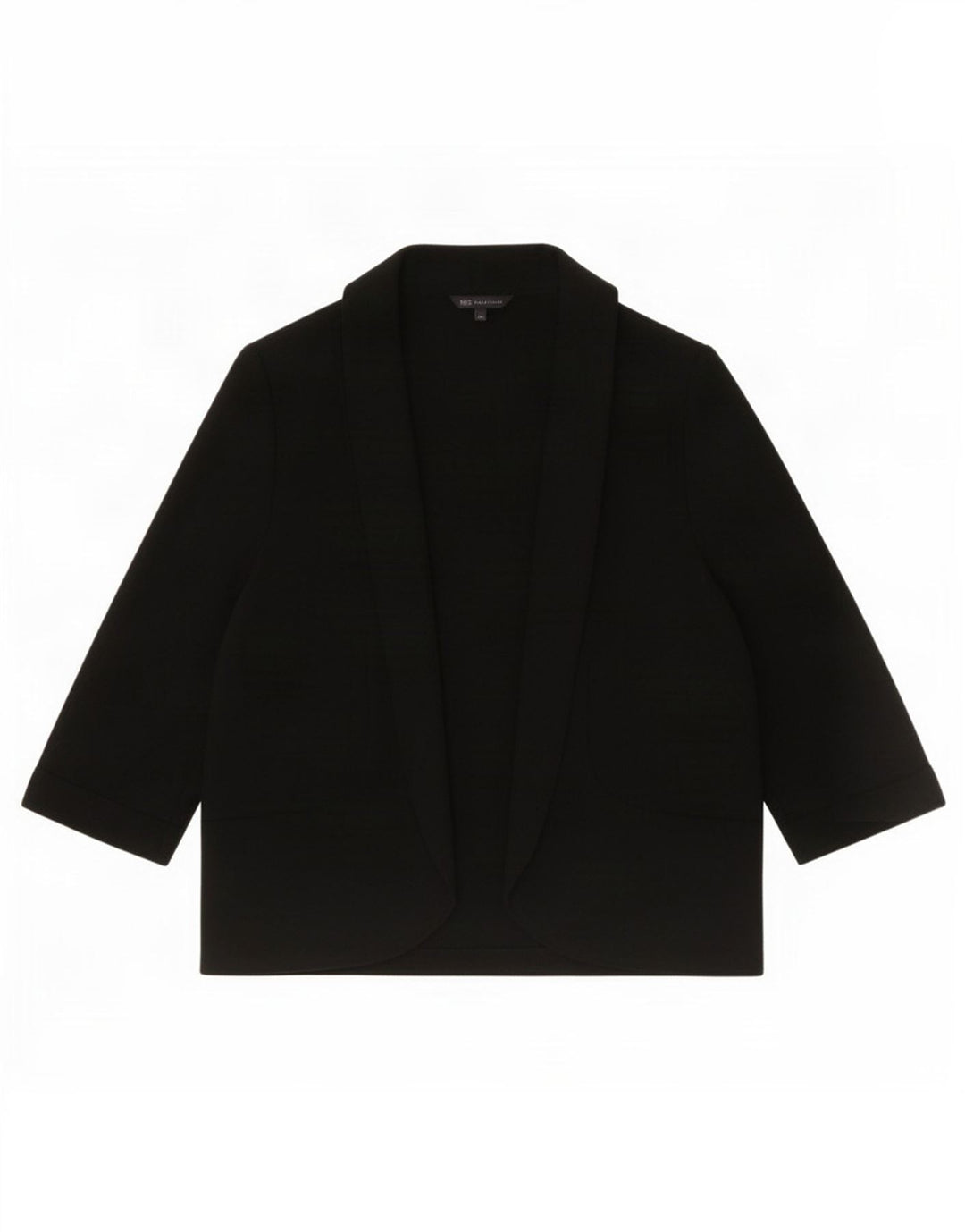 Top cardigan aperto con maniche a 3/4 Marks & Spencer da donna UK 16 grande nero