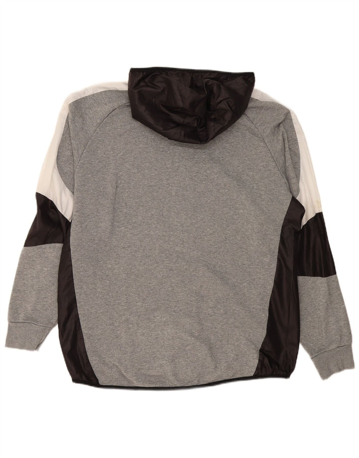 Felpa con cappuccio e zip da uomo Puma XL in blocco di colore grigio