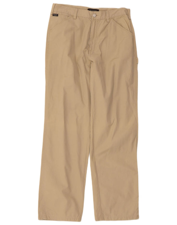 Pantaloni cargo dritti da uomo Guess W32 L30 in cotone beige