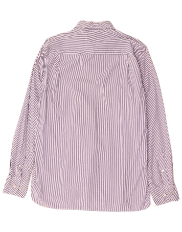 Camicia da uomo su misura Tommy Hilfiger taglia 15 1/2 a righe viola medie