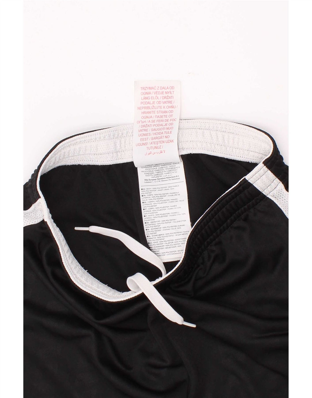 Pantaloncini sportivi Nike da ragazzo Dri Fit 8-9 anni Small Nero Colourblock Poliestere