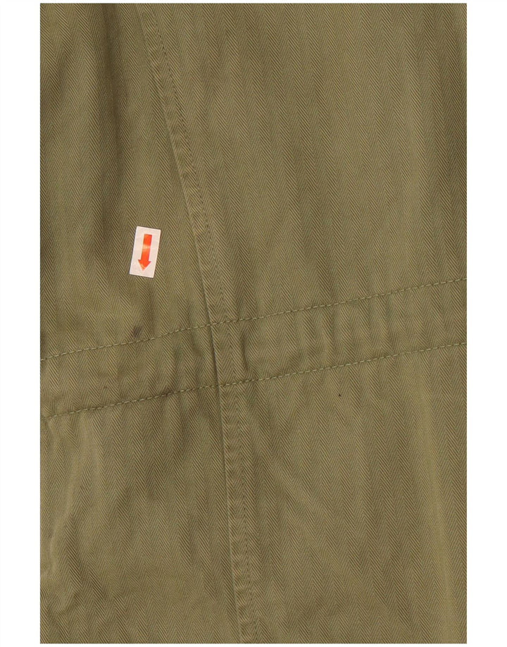 Giacca militare con cappuccio da donna Superdry UK 12 cotone kaki medio