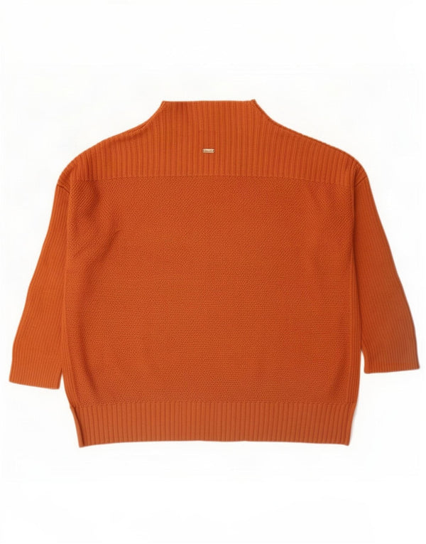 Maglione Barbour da donna con collo alto e maniche a 3/4 UK 10 piccolo marrone