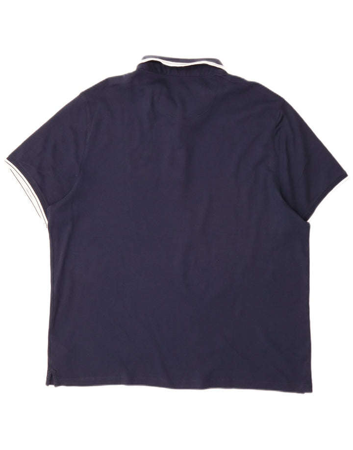 Polo regolare da uomo Michael Kors XL in cotone blu navy