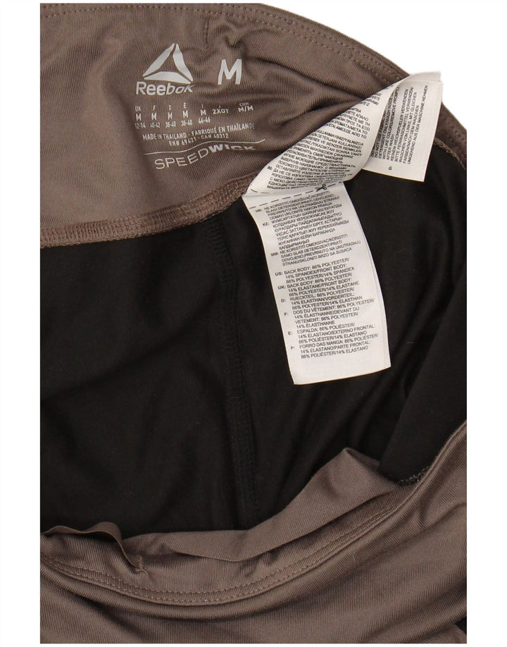 Leggings grafici da donna REEBOK UK 12/14 Poliestere color block grigio medio