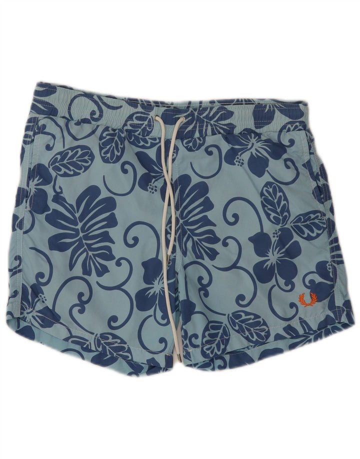 Pantaloncini da bagno da uomo Fred Perry Small blu floreale in poliammide