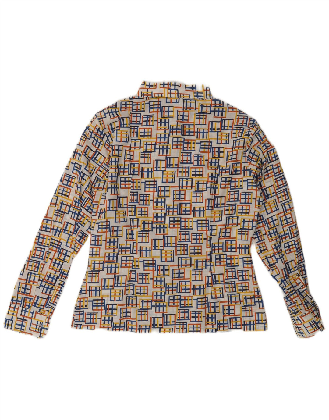 Camicetta camicia vintage da donna EU 40 Poliestere geometrico multicolore medio