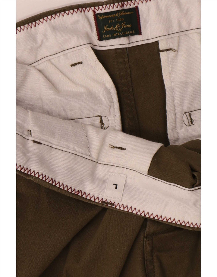Pantaloncini chino da uomo Jack & Jones grandi W36 cotone kaki