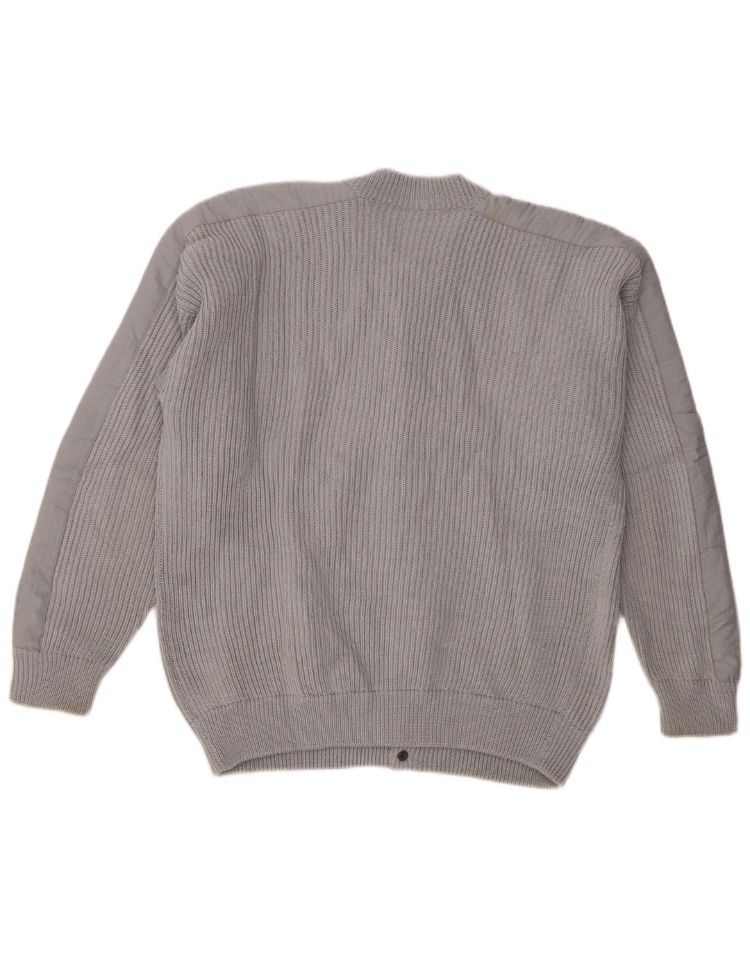Maglione cardigan vintage da uomo grigio medio retrò