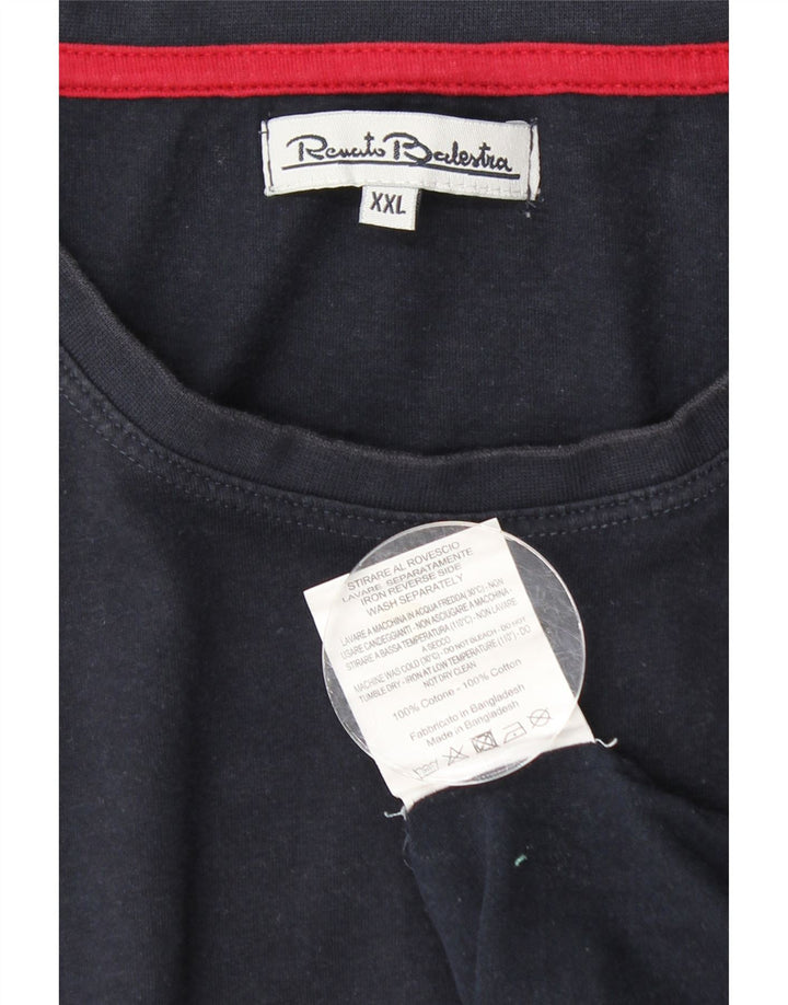 T-shirt da donna RENATO BALESTRA Top 2XL cotone blu navy