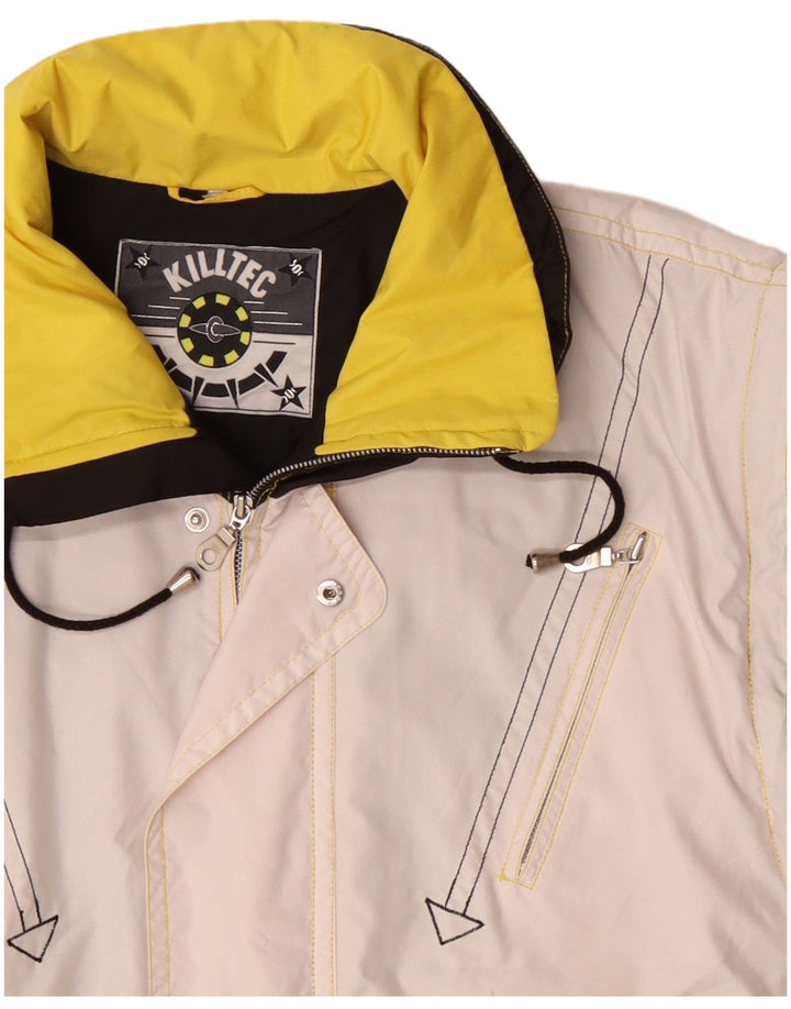 Giacca antipioggia grafica da uomo Killtec UK 40 Large Poliestere color block bianco