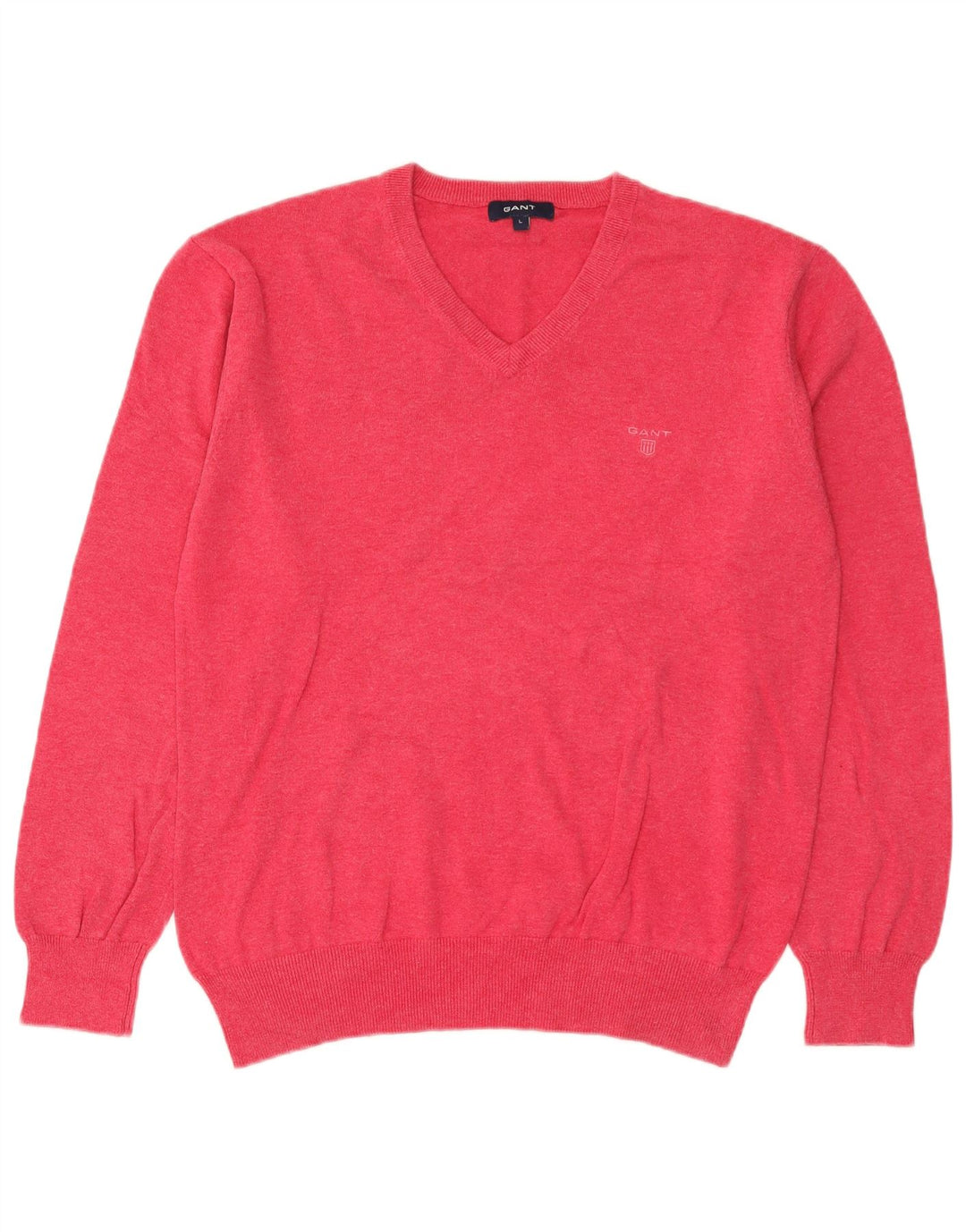 Gant Maglione da uomo con scollo a V grande in cotone rosa
