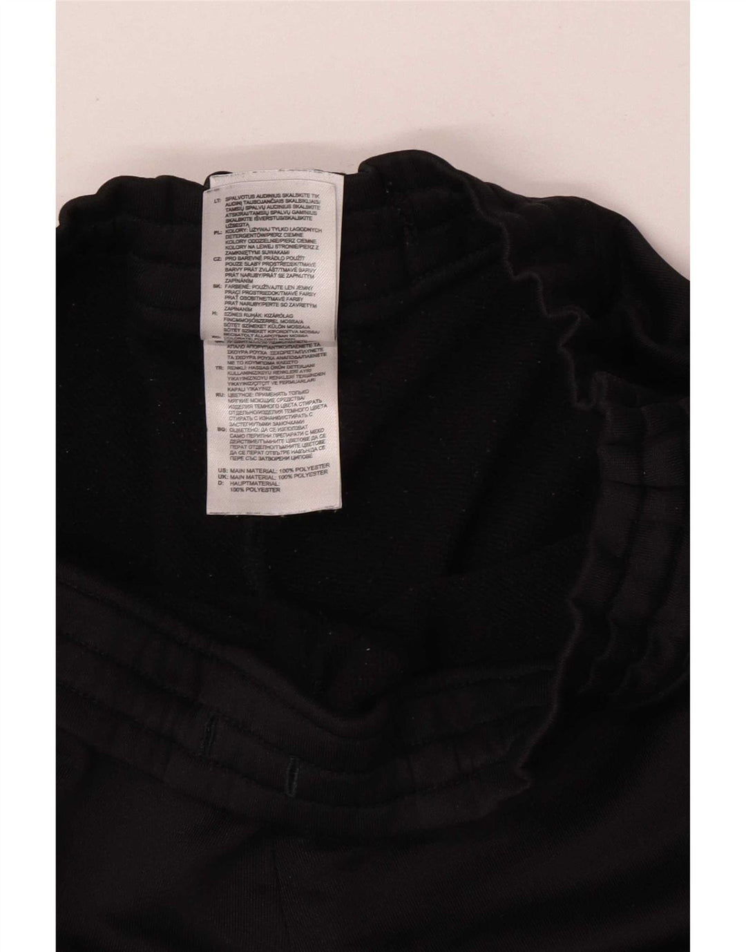 Pantaloni della tuta da donna Adidas UK 10 piccoli poliestere nero