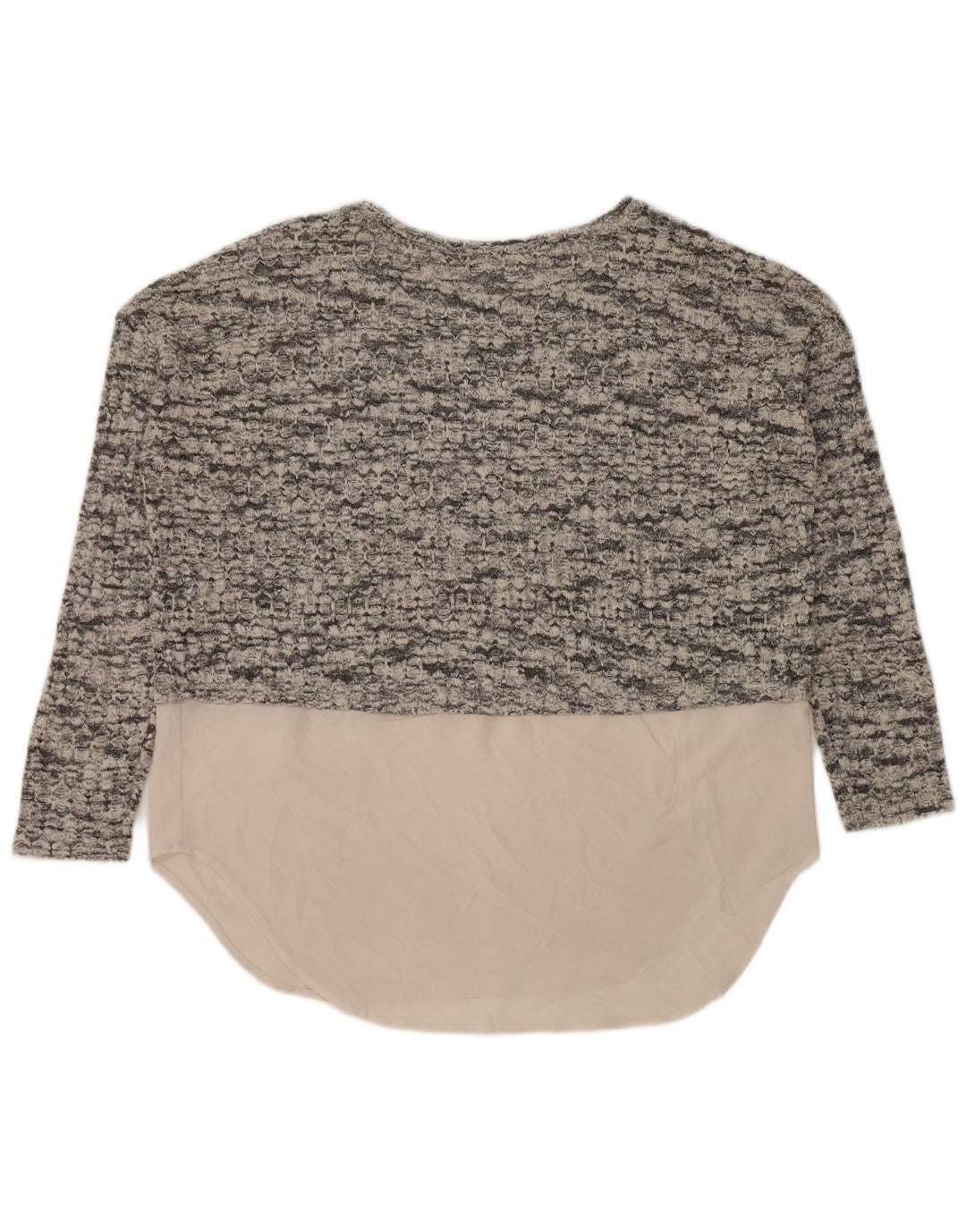 Maglione maglione oversize con scollo a barca da donna Zara UK 14 Grigio medio