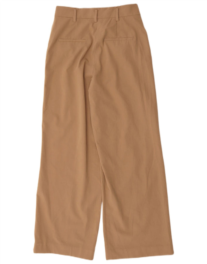 Pantaloni chino a gamba larga da donna Zara medi W28 L30 poliestere marrone