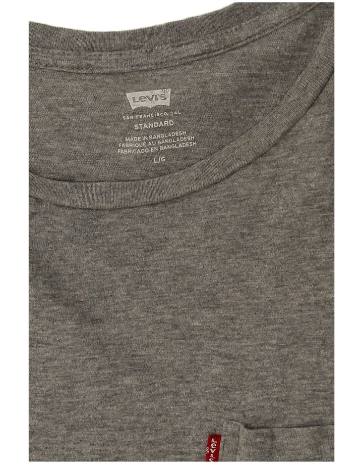 T-shirt da uomo Levi's Top grande in cotone chiazzato grigio