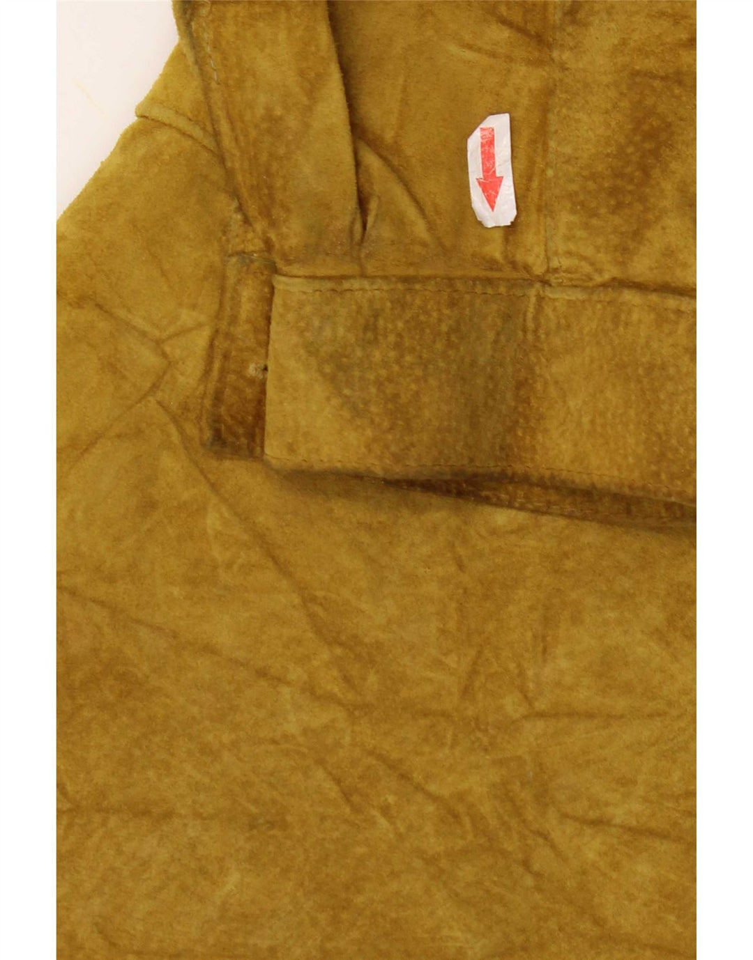 Giacca vintage in pelle scamosciata da donna IT 48 XL Cachi