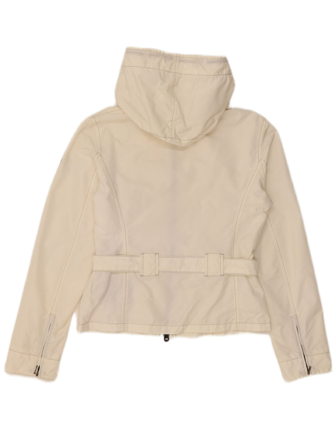 Refrigiwear Giacca antipioggia corta da donna con cappuccio UK 12 Medium White Poliammide