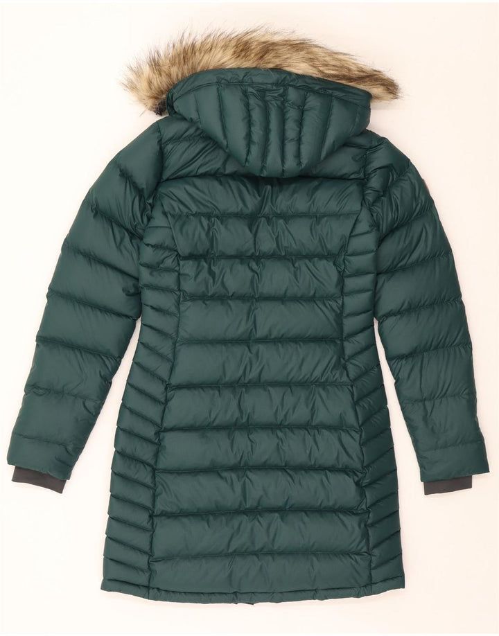 Cappotto imbottito con cappuccio da donna Rab UK 10 piccolo verde in poliammide