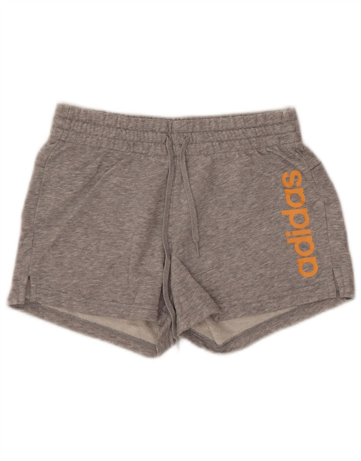 Pantaloncini sportivi grafici ADIDAS da donna UK 4/6 XS Cotone grigio