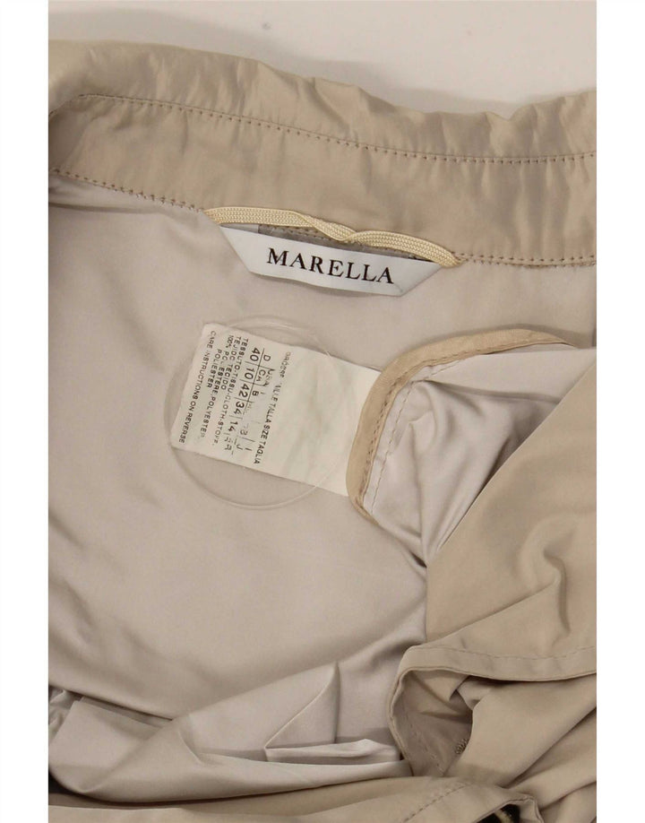 Trench corto da donna Marella UK 14 Large Beige Poliestere