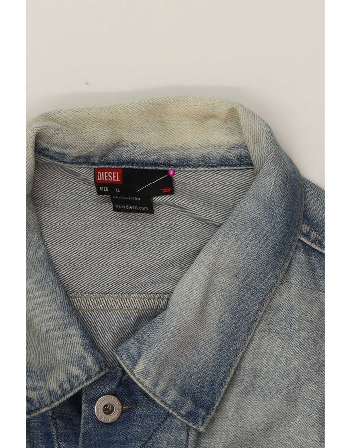 Giacca di jeans da uomo Diesel UK 42 XL cotone blu
