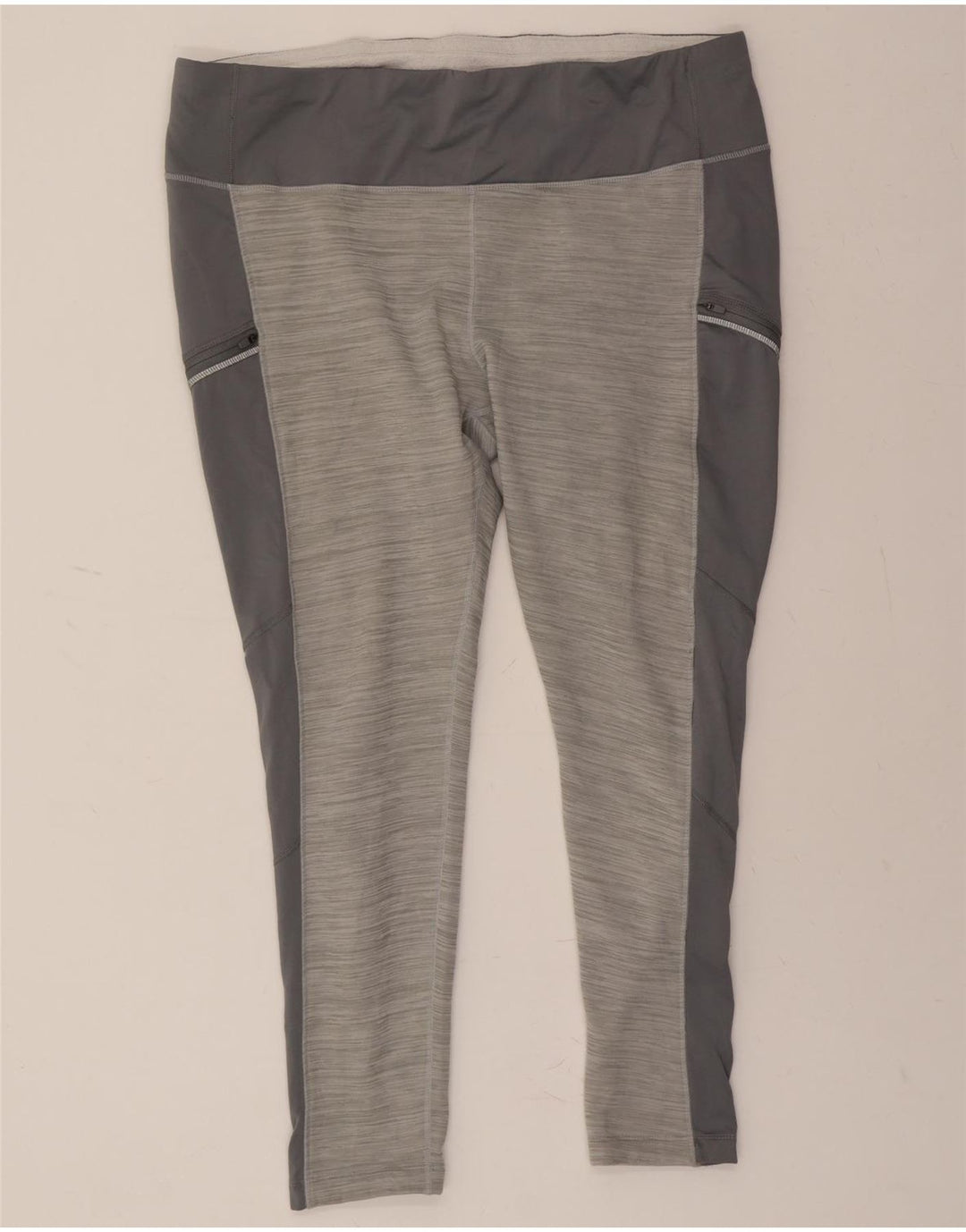 ATHLETA Womens Leggings UK 20 2XL Grey Colourblock Polyester Vintage Athleta and Second-Hand Athleta from Messina Hembry 
