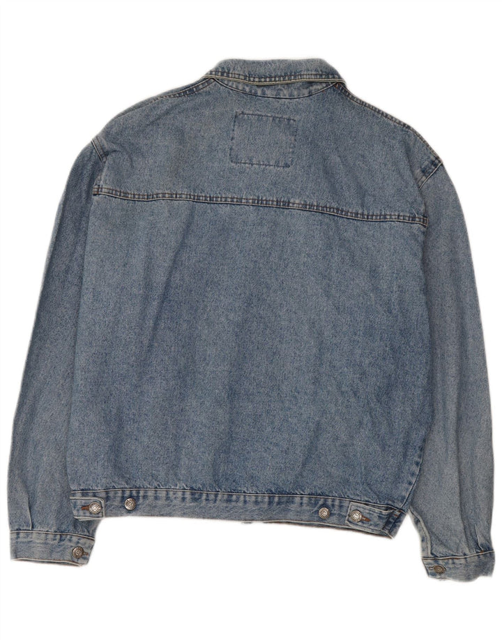 Giacca di jeans vintage da uomo UK 42 XL in cotone blu