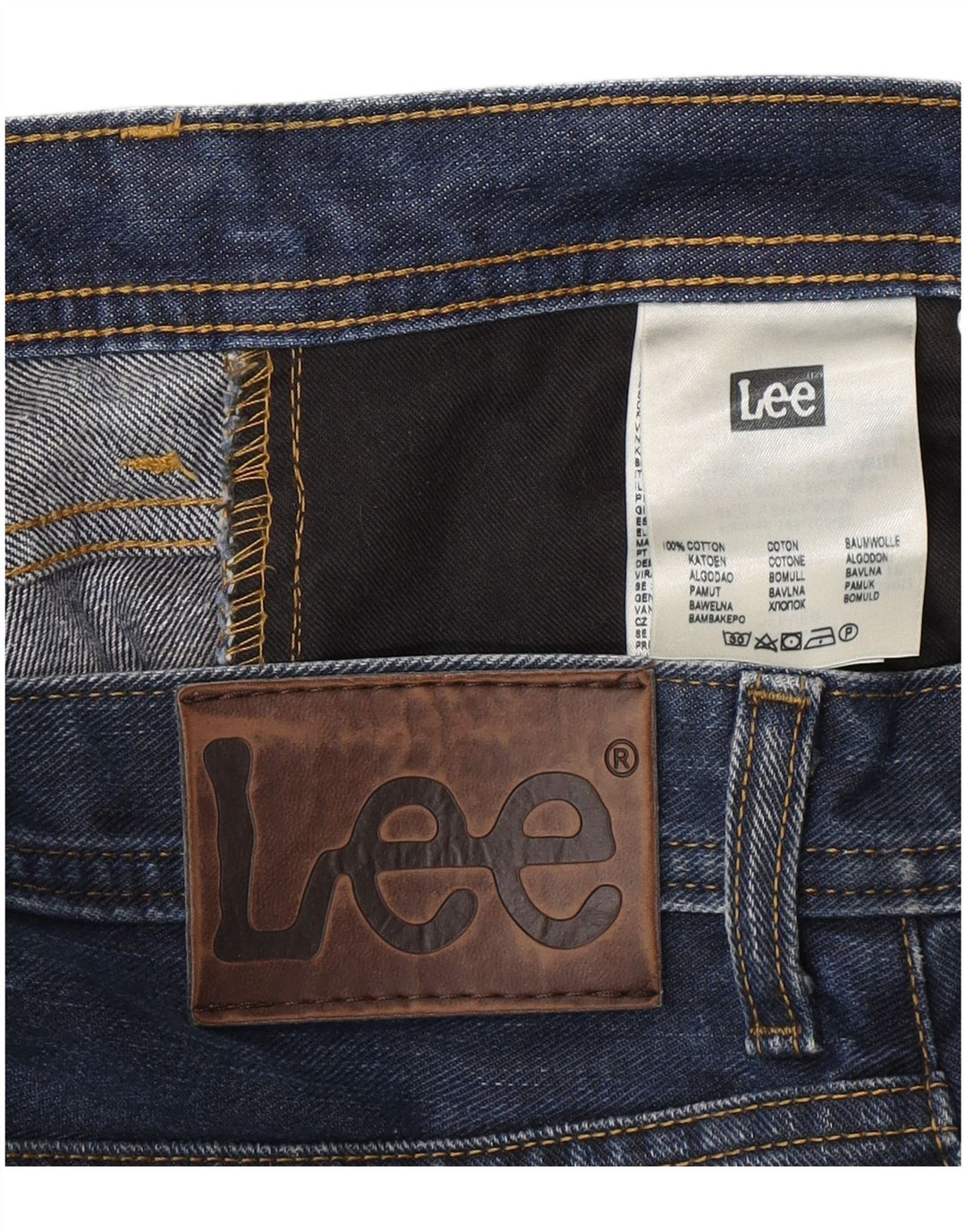 Jeans dritti da uomo Lee Denver W33 L30 cotone blu