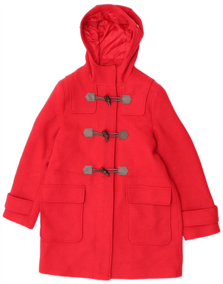 Montgomery con cappuccio da donna Marks & Spencer UK 12 poliestere rosso medio
