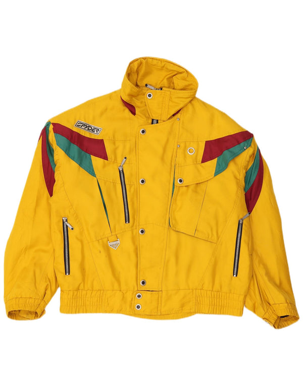 Giacca da sci da uomo SPYDER UK 42 XL Poliestere color block giallo
