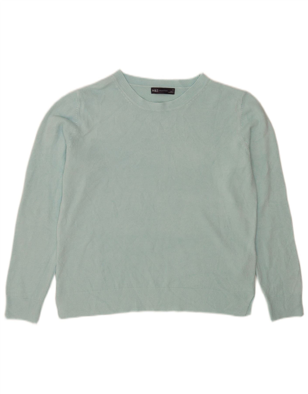 Maglione maglione girocollo da donna Marks & Spencer UK 16 grande turchese