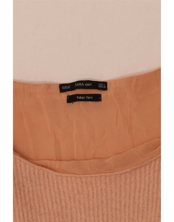 Top tunica con maniche a 3/4 da donna Zara UK 14 grande rosa