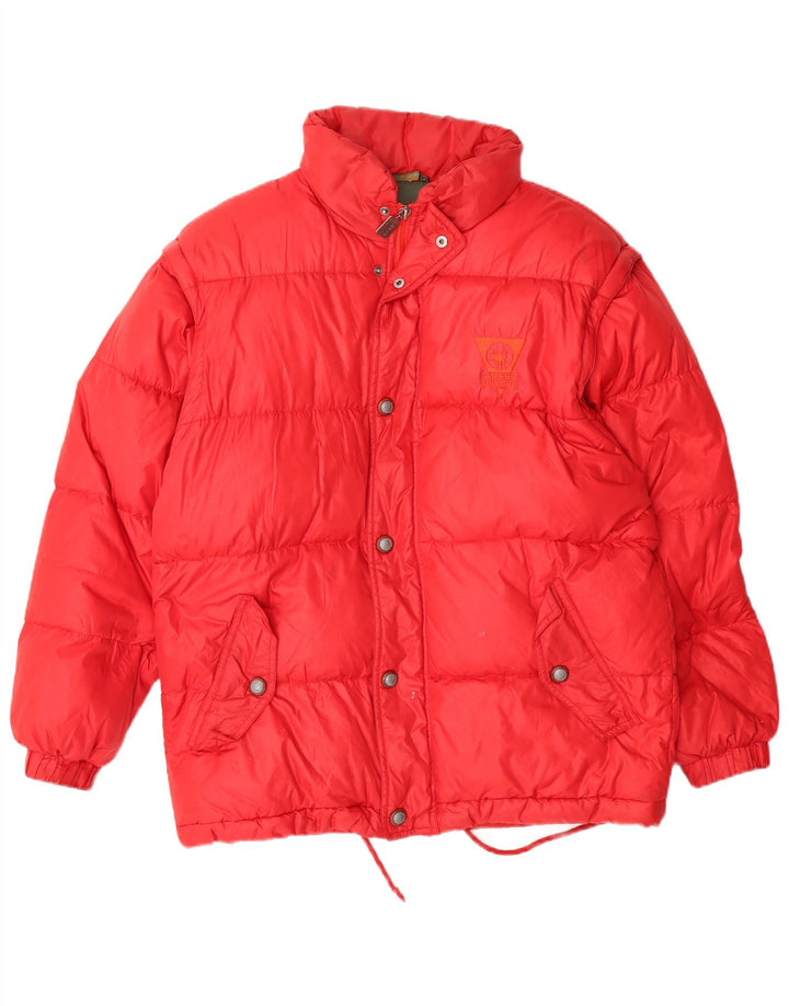 CIESSE PIUMINI Giubbotto Imbottito Uomo con Cappuccio IT 46 Small Rosso Poliammide