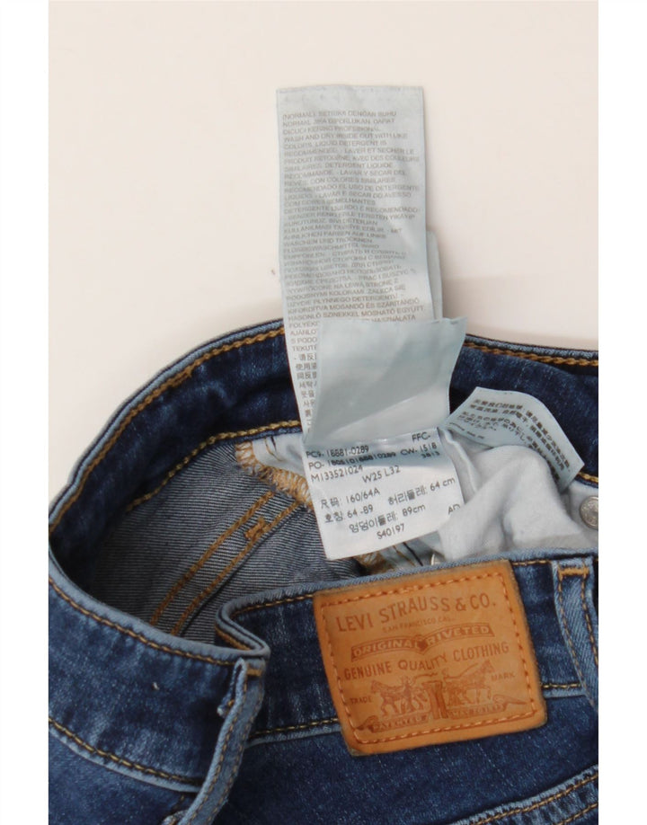 LEVI'S Jeans skinny 711 da donna W25 L32 cotone blu